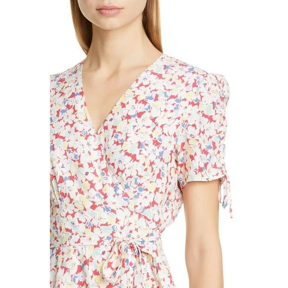 POLO Ralph Lauren Floral Crepe Wrap Dress Sz 4 - Picture 4 of 10